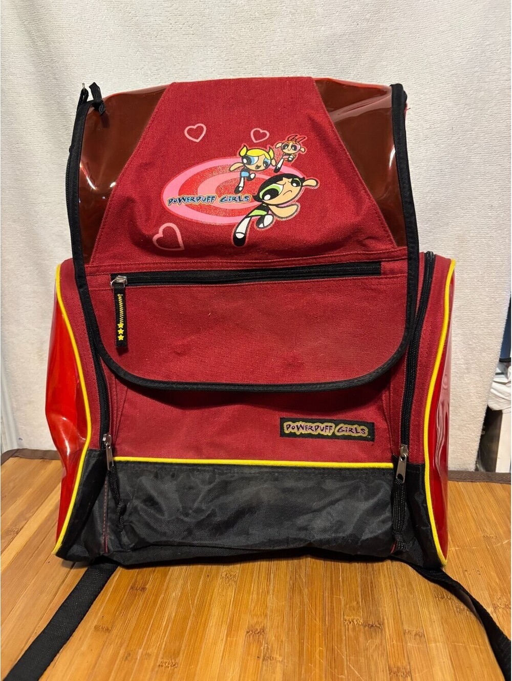 Cartoon Network the Powerpuff Girls Backpack Canvas Vinyl Red